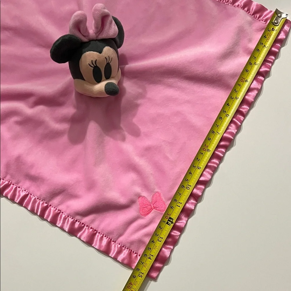 Disney Baby Minnie Mouse Pink Lovey Security Blanket 15”